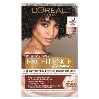 L'Oreal Paris Universal Nudes Excellence Creme pielęgnacyjny krem koloryzujący 1U Uniwersalna Czerń