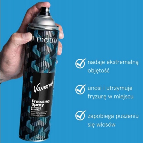 Matrix Vavoom Freezing Extra Full Spray lakier do włosów dodający objętości 500ml