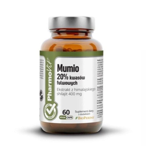 Pharmovit Mumio 20% kwasów fulwowych suplement diety 60 kapsułek