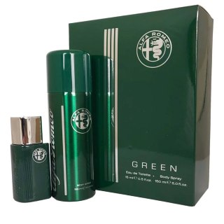 Alfa Romeo Green zestaw woda toaletowa spray 15ml + perfumowany spray do ciała 150ml
