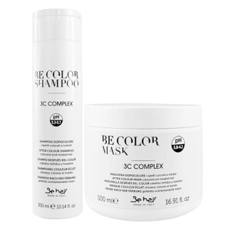 Be Color szampon 300ml + Be Color maska 500ml z keratyną do włosów farbowanych zestaw