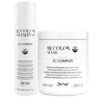 Be Hair Be Color Szampon z kawiorem i keratyną 300ml + Maska do włosów farbowanych 1000ml
