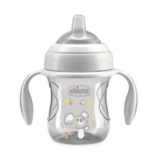 Chicco Transition Cup pierwszy kubek treningowy z miękkim ustnikiem 4m+ Szary 200ml