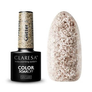 Claresa Color Soak Off UV/LED Glitter lakier hybrydowy 3 5g
