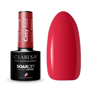Claresa Soak Off UV/LED Color lakier hybrydowy Cozy Red 5g