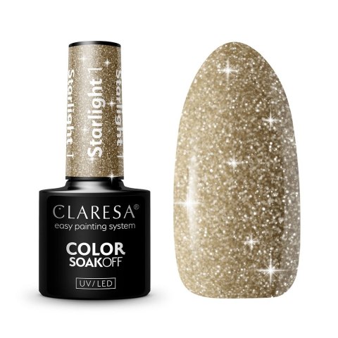 Claresa Color Soak Off UV/LED Starlight lakier hybrydowy 1 5g