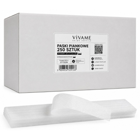 ViVAME Paski piankowe do farbowania włosów 250szt. 33x11cm