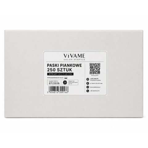 ViVAME Paski piankowe do farbowania włosów 250szt. 33x11cm