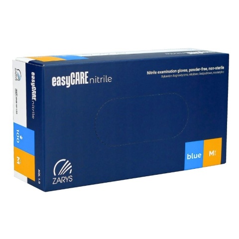 Zarys easyCare Rękawiczki Nitrylowe Niebieskie M 100szt