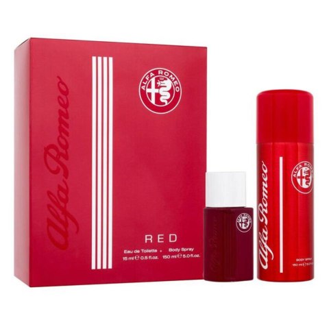 Alfa Romeo Red zestaw woda toaletowa spray 15ml + perfumowany spray do ciała 150ml