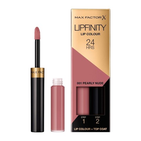 Max Factor Lipfinity Lip Colour dwufazowa pomadka w płynie o długotrwałym efekcie 001 Pearly Nude