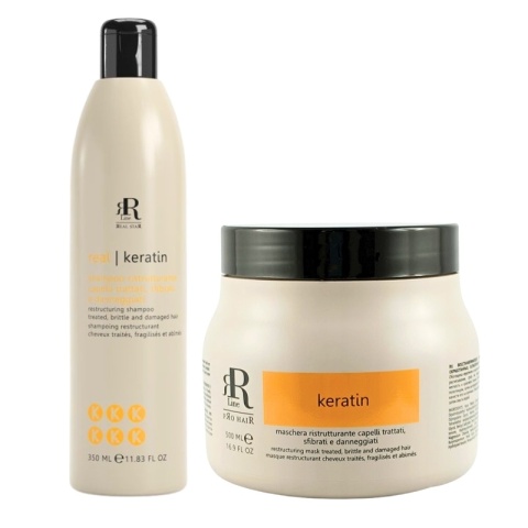 RR Line Keratin Star Maska odbudowująca do włosów 500ml + Szampon z keratyną 350ml