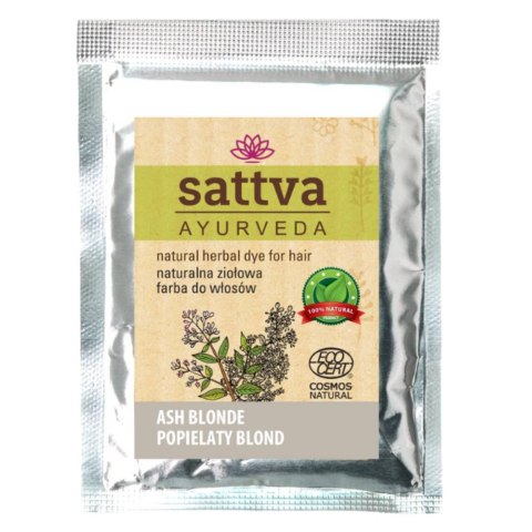 Sattva Natural Herbal Dye for Hair naturalna ziołowa farba do włosów Ash Blonde 10g