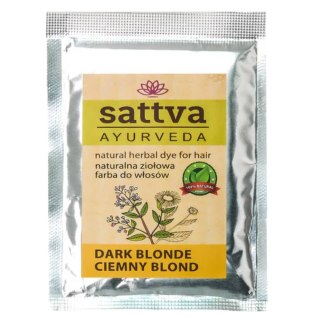 Sattva Natural Herbal Dye for Hair naturalna ziołowa farba do włosów Dark Blonde 10g