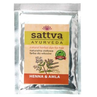 Sattva Natural Herbal Dye for Hair naturalna ziołowa farba do włosów Henna & Amla 10g