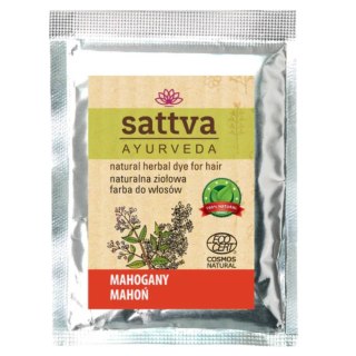 Sattva Natural Herbal Dye for Hair naturalna ziołowa farba do włosów Mahogany 10g
