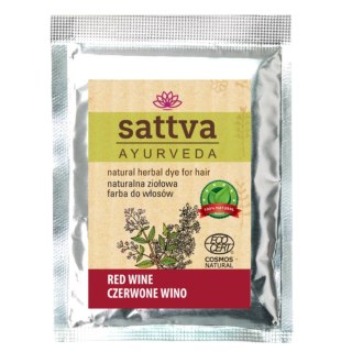 Sattva Natural Herbal Dye for Hair naturalna ziołowa farba do włosów Red Wine 10g