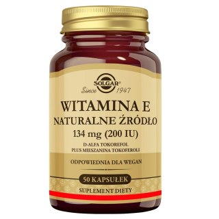 Solgar Witamina E 200 IU suplement diety 50 kapsułek