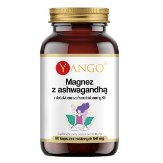 Yango Magnez z ashwagandhą z dodatkiem szafranu i witaminy B6 suplement diety 90 kapsułek