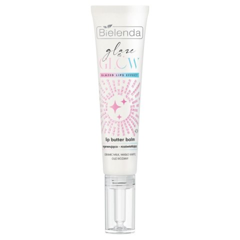 Bielenda Glaze & Glow Lip Butter Balm regenerująco-rozświetlający balsam do ust Rose Pearl 10g
