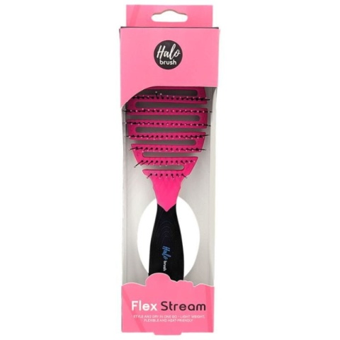 Halo Brush Flex Stream Pink szczotka wentylowana do rozczesywania włosów różowa (HB002)