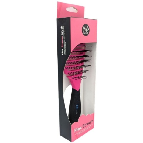 Halo Brush Flex Stream Pink szczotka wentylowana do rozczesywania włosów różowa (HB002)
