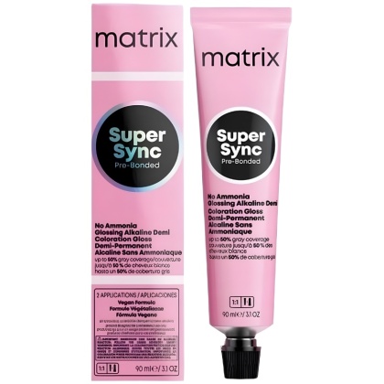 Matrix Super Sync Pre-Bonded toner alkaiczny do włosów bez amoniaku 8VG 90ml