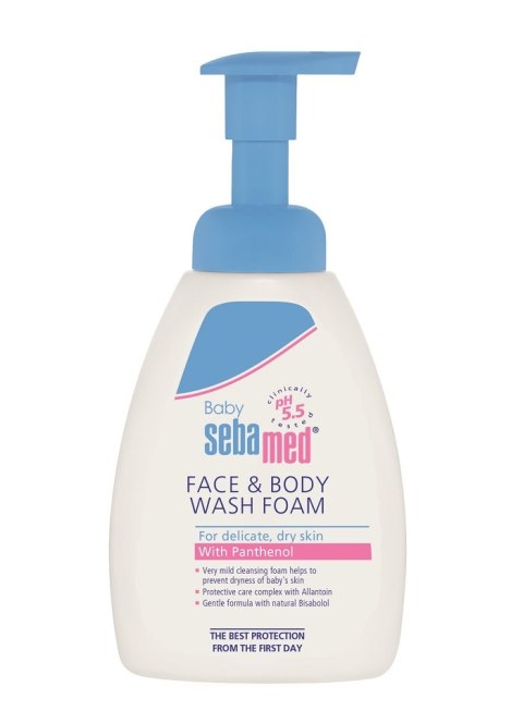 Sebamed Baby Face & Body Wash Foam pianka do mycia twarzy i ciała dla dzieci 400ml