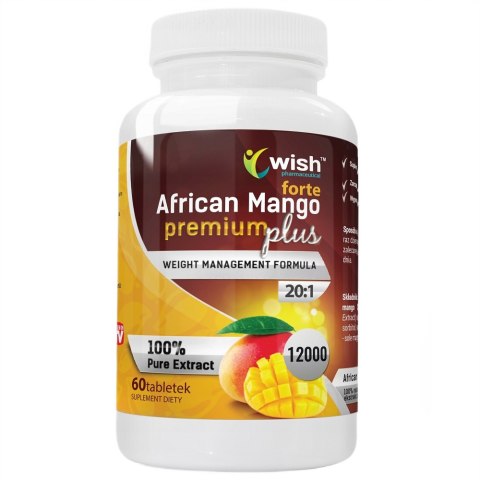 WISH Pharmaceutical African Mango Premium Plus Forte 20:1 12000 suplement diety 60 tabletek