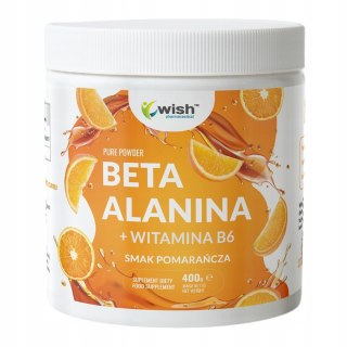 WISH Pharmaceutical Beta Alanina + Witamina B6 suplement diety w proszku o smaku pomarańczowym 400g