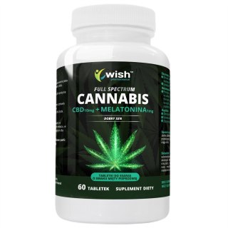 WISH Pharmaceutical CBD 10mg + Melatonina 1mg suplement diety 60 tabletek do ssania