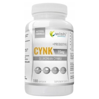WISH Pharmaceutical Cynk glukonian cynku 15mg suplement diety 180 kapsułek