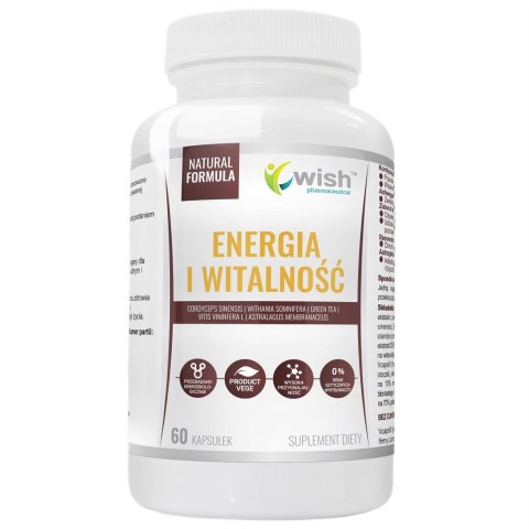 WISH Pharmaceutical Energia i Witalność suplement diety 60 kapsułek
