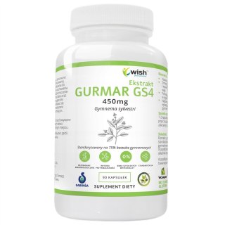 WISH Pharmaceutical Gurmar GS4 Ekstrakt 450mg suplement diety 90 kapsułek