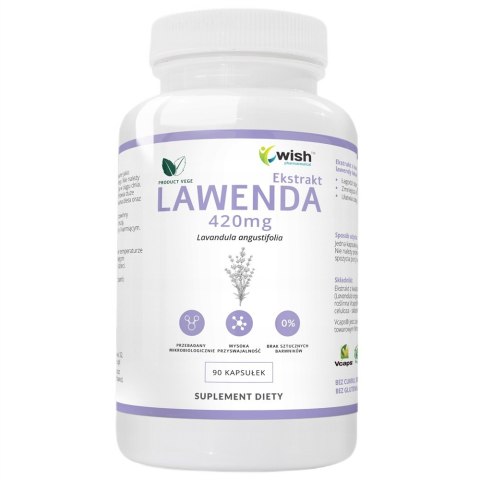 WISH Pharmaceutical Lawenda Ekstrakt 420mg suplement diety 90 kapsułek