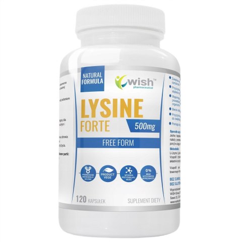 WISH Pharmaceutical Lysine Forte 500mg suplement diety 120 kapsułek
