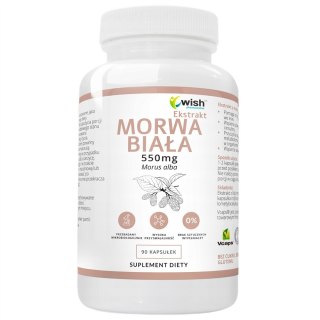 WISH Pharmaceutical Morwa Biała Ekstrakt 550mg suplement diety 90 kapsułek