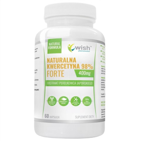 WISH Pharmaceutical Naturalna Kwercetyna 98% Forte 400mg suplement diety 60 kapsułek