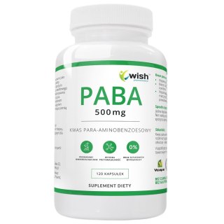 WISH Pharmaceutical PABA 500mg suplement diety 120 kapsułek