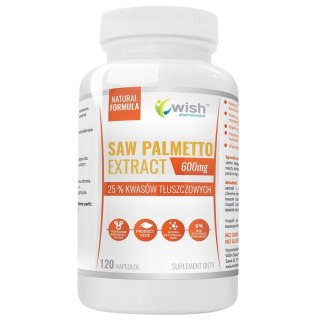 WISH Pharmaceutical Saw Palmetto Extract 600mg suplement diety 120 kapsułek