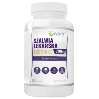 WISH Pharmaceutical Szałwia Lekarska Ekstrakt 700mg suplement diety 90 kapsułek