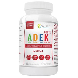 WISH Pharmaceutical Witamina ADEK Forte w oleju MCT suplement diety 120 kapsułek miękkich