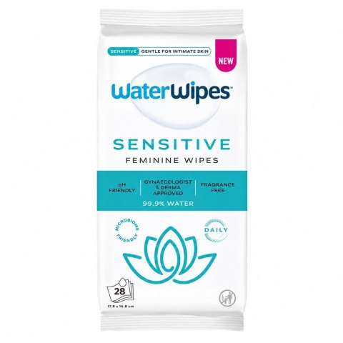 WaterWipes Sensitive Feminine Wipes chusteczki do higieny intymnej dla skóry wrażliwej 28szt.