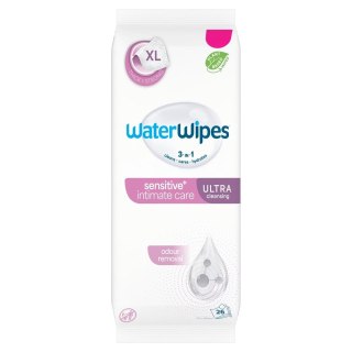 WaterWipes Sensitive+ Intimate Care chusteczki do higieny intymnej dla osób z problemem nietrzymania moczu 26szt.