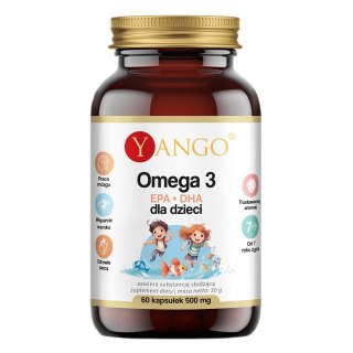 Yango Omega 3 dla dzieci EPA + DHA suplement diety 60 kapsułek