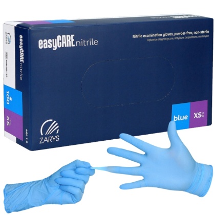 Zarys easyCare Rękawiczki Nitrylowe Niebieskie XS 100szt