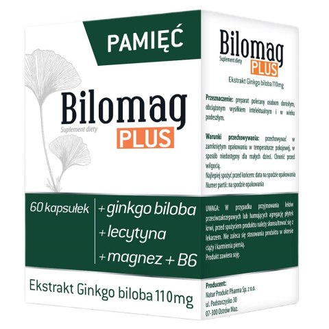 Bilomag Plus suplement diety 60 kapsułek