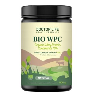 Doctor Life BIO WPC Organic Whey Protein Concentrate 70% białko suplement diety Natural 500g