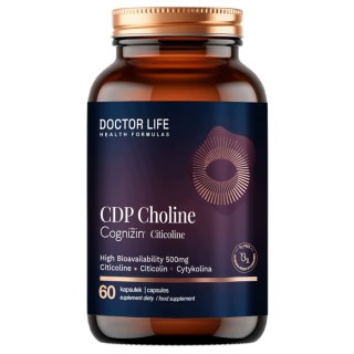 Doctor Life CDP Choline Cognizin Citicoline 500mg suplement diety 60 kapsułek