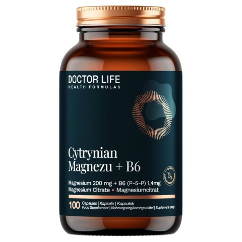 Doctor Life Cytrynian Magnezu + B6 suplement diety 100 kapsułek